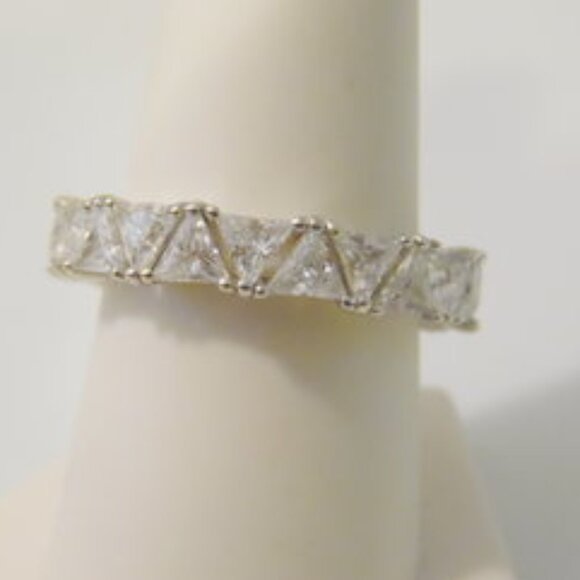 Radiance by Absolute Cushion-cut Simulated Diamond & Eternity Band 9 - Picture 4 of 7